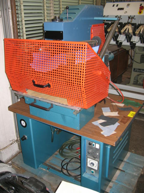 SOLD! W S K Typ PP 34 F pneumatic stamping embossing press with  480 x 280 mm embossing surface, automatic foil feeding device, 5 to embossing power, perfect working method with wide opening embossing plate, rebuilt