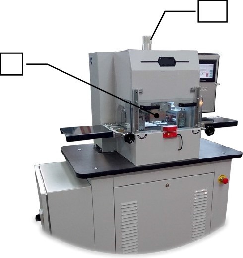 SIECK Typ 193 MKO M+K hydraulische vollautomatische frei leicht programmierbare Gürtelstanze und Lochmaschine für einzeln vorgeschnittene Riemen oder für Endlosware, 2 Stanzpositionen (auch verfügbar mit 3 Positionen mit zusätzlicher Prägeeinheit),