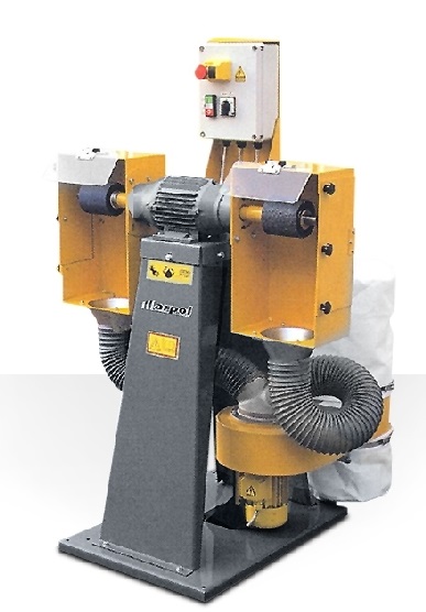 SIECK DESCO 2026 Aufrauhemaschine für Orthopädie CE Version mit 2 Schleifstationen mit Breite bis 100 mm Wellendurchmesser 25 mm - 2 Geschwindigkeiten 1400/2800 U/min - Absaugung auf Wunsche gegen Aufpreis - fabrikneu